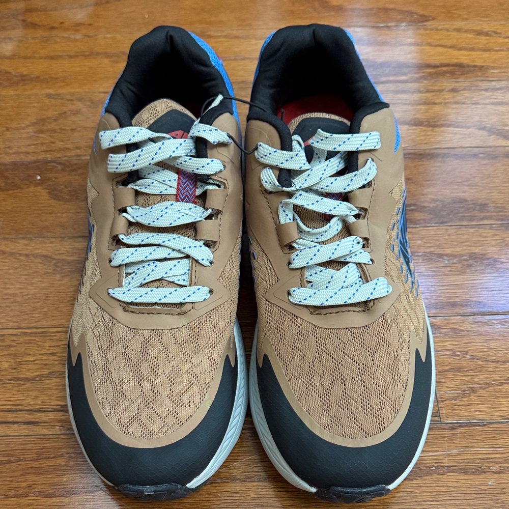 Avia Tan and Black Sneakers with Blue Accents